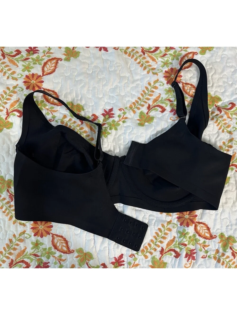 Soma Essentials Unlined Scooped Balconette Black Bra 42DD EUC Buttery Soft.